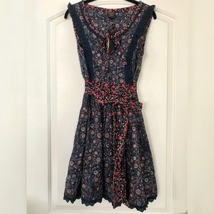 RARE KATE MOSS Topshop Cotton Dress Pansy Floral